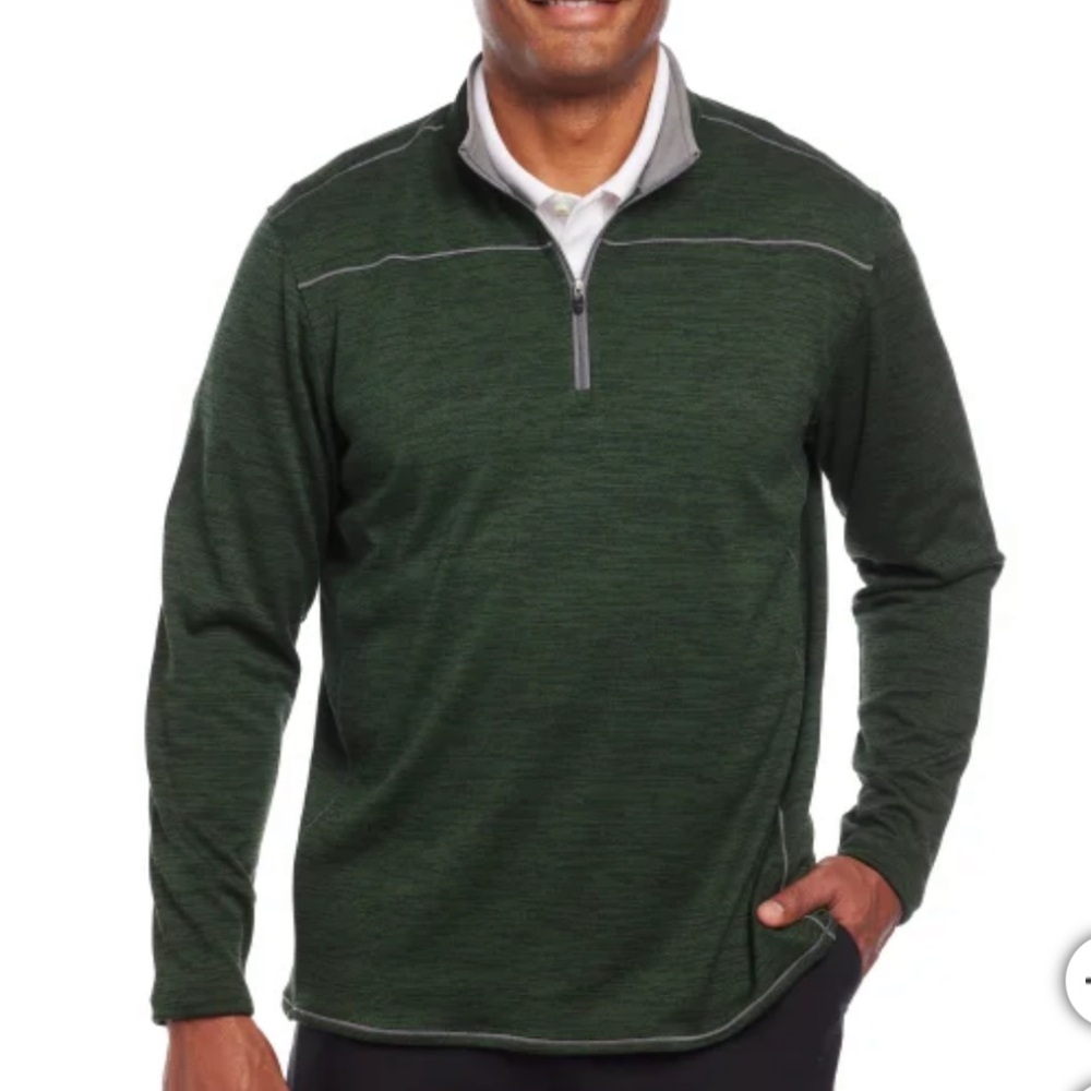 Pebble Beach Men's Quarter Zip XXL Green